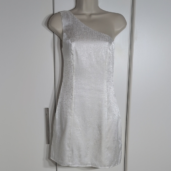 Lulu's Elegant One-Shoulder White Dress - Picture 6 of 10